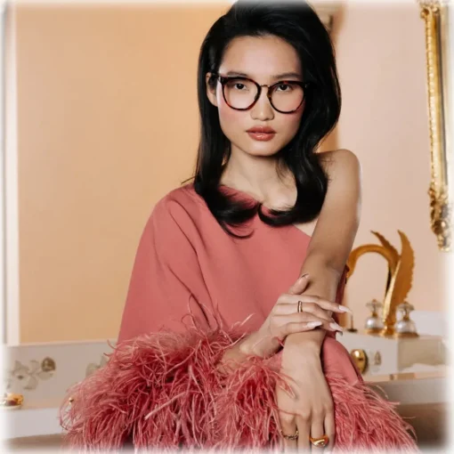 Linda Farrow - Carla Oval Optical Glasses in Tortoiseshell - LFL1327C2OPT - Eyewear - Avvenice^ Sunglasses