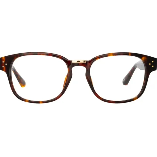 Linda Farrow - Carlos D-Frame Optical Glasses in Tortoiseshell - LFL1412C2OPT - Eyewear - Avvenice^ Sunglasses
