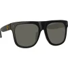 Linda Farrow - Carolina Flat Top Sunglasses in Black - LFL1250C1SUN - Eyewear - Avvenice