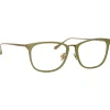 Linda Farrow - Cassin Optical D-Frame in Sage - LFL1457C7OPT - Eyewear - Avvenice