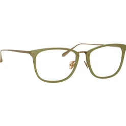 Linda Farrow - Cassin Optical D-Frame in Sage - LFL1457C7OPT - Eyewear - Avvenice