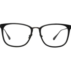 Linda Farrow - Cassin Optical D-Frame in Matt Nickel - LFL1457C5OPT - Eyewear - Avvenice^ Sunglasses