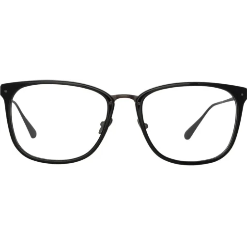 Linda Farrow - Cassin Optical D-Frame in Matt Nickel - LFL1457C5OPT - Eyewear - Avvenice^ Sunglasses
