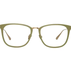 Linda Farrow - Cassin Optical D-Frame in Sage - LFL1457C7OPT - Eyewear - Avvenice