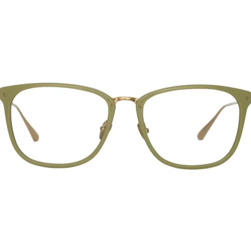 Linda Farrow - Cassin Optical D-Frame in Sage - LFL1457C7OPT - Eyewear - Avvenice