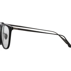 Linda Farrow - Cassin Optical D-Frame in Matt Nickel - LFL1457C5OPT - Eyewear - Avvenice^ Sunglasses