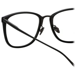 Linda Farrow - Cassin Optical D-Frame in Matt Nickel - LFL1457C5OPT - Eyewear - Avvenice^ Sunglasses