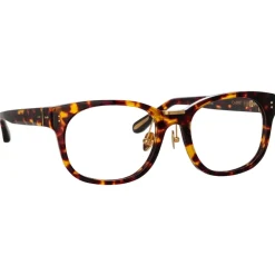 Linda Farrow - Cedric A Rectangular Optical Frames in Tortoiseshell - LFL1275AC7OPT - Eyewear - Avvenice