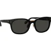 Linda Farrow - Cedric A Rectangular Sunglasses in Black and Grey - LFL1275AC9SUN - Eyewear - Avvenice^ Sunglasses