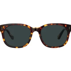 Linda Farrow - Cedric A Rectangular Sunglasses in Tortoiseshell - LFL1275AC10SUN - Eyewear - Avvenice