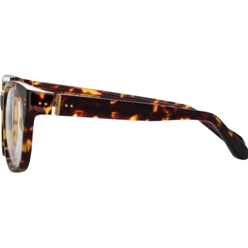 Linda Farrow - Cedric A Rectangular Optical Frames in Tortoiseshell - LFL1275AC7OPT - Eyewear - Avvenice