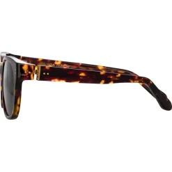 Linda Farrow - Cedric A Rectangular Sunglasses in Tortoiseshell - LFL1275AC10SUN - Eyewear - Avvenice