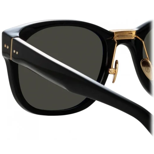 Linda Farrow - Cedric A Rectangular Sunglasses in Black and Grey - LFL1275AC9SUN - Eyewear - Avvenice^ Sunglasses