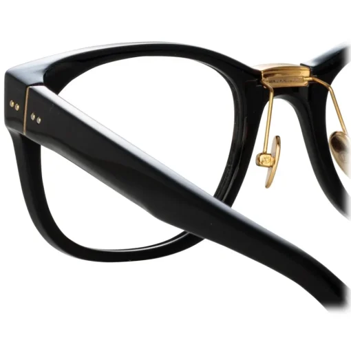Linda Farrow - Cedric A Rectangular Optical Frames in Black - LFL1275AC6OPT - Eyewear - Avvenice^ Sunglasses