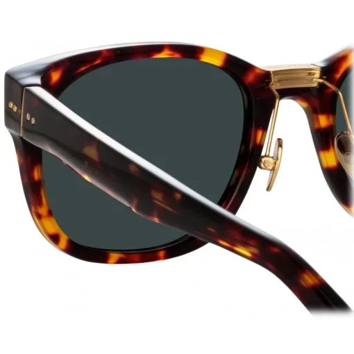 Linda Farrow - Cedric A Rectangular Sunglasses in Tortoiseshell - LFL1275AC10SUN - Eyewear - Avvenice