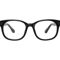 Linda Farrow - Cedric Rectangular Optical Frames in Black and Nickel - LFL1275C10OPT - Eyewear - Avvenice