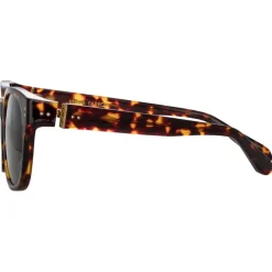 Linda Farrow - Cedric Rectangular Sunglasses in Tortoiseshell - LFL1275C5SUN - Eyewear - Avvenice