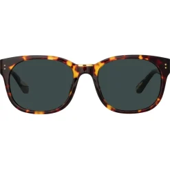 Linda Farrow - Cedric Rectangular Sunglasses in Tortoiseshell - LFL1275C5SUN - Eyewear - Avvenice