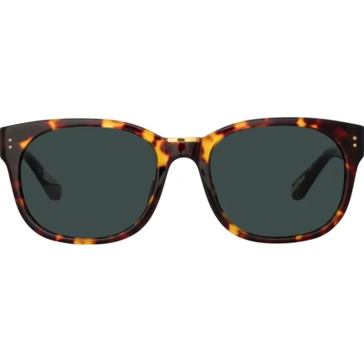Linda Farrow - Cedric Rectangular Sunglasses in Tortoiseshell - LFL1275C5SUN - Eyewear - Avvenice