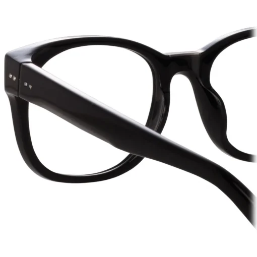 Linda Farrow - Cedric Rectangular Optical Frames in Black and Nickel - LFL1275C10OPT - Eyewear - Avvenice