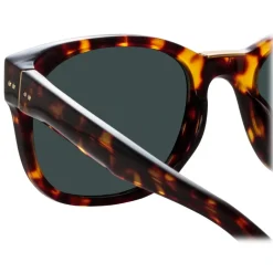 Linda Farrow - Cedric Rectangular Sunglasses in Tortoiseshell - LFL1275C5SUN - Eyewear - Avvenice