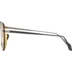 Linda Farrow - Cesar Angular Optical Glasses in Nickel Yellow Gold - LFL1225C5OPT - Eyewear - Avvenice^ Sunglasses