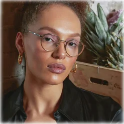 Linda Farrow - Cesar Angular Optical Glasses in Yellow Gold White Gold - LFL1225C4OPT - Eyewear - Avvenice