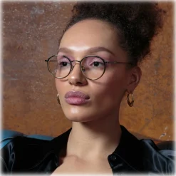 Linda Farrow - Cesar Angular Optical Glasses in Nickel Yellow Gold - LFL1225C5OPT - Eyewear - Avvenice^ Sunglasses