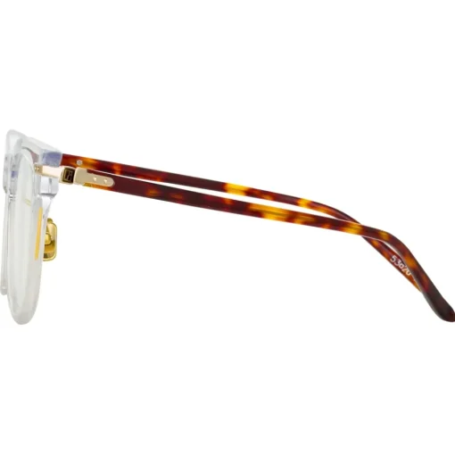 Linda Farrow - Chrysler D-Frame Optical Glasses in Clear - LF43C3OPT - Eyewear - Avvenice