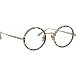 Linda Farrow - Cortina Oval Optical Glasses in Light Gold - LFL1388C2OPT - Eyewear - Avvenice