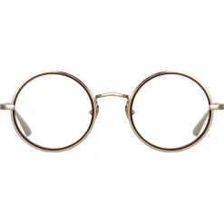Linda Farrow - Cortina Oval Optical Glasses in Light Gold - LFL1388C2OPT - Eyewear - Avvenice