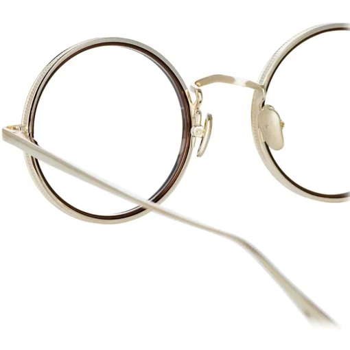Linda Farrow - Cortina Oval Optical Glasses in Light Gold - LFL1388C2OPT - Eyewear - Avvenice