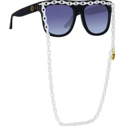 Linda Farrow - Dakota Flat Top Sunglasses in Black Gray - LFL1304C2SUN - Eyewear - Avvenice