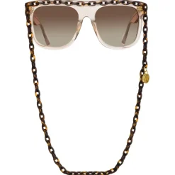 Linda Farrow - Dakota Flat Top Sunglasses in Ash - LFL1304C4SUN - Eyewear - Avvenice^ Sunglasses