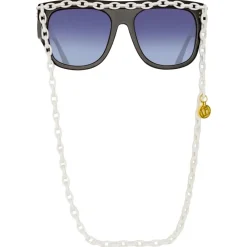 Linda Farrow - Dakota Flat Top Sunglasses in Black Gray - LFL1304C2SUN - Eyewear - Avvenice
