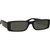 Linda Farrow - Dania Rectangular Sunglasses in Black - LFL1201C1SUN - Eyewear - Avvenice^ Sunglasses