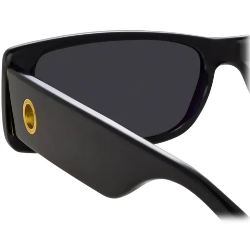 Linda Farrow - Dania Rectangular Sunglasses in Black - LFL1201C1SUN - Eyewear - Avvenice^ Sunglasses