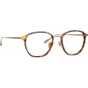 Linda Farrow - Danilo Angular Optical Glasses in Light Gold - LFL1246C2OPT - Eyewear - Avvenice^ Sunglasses