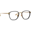 Linda Farrow - Danilo Angular Optical Glasses in Yellow Gold - LFL1246C1OPT - Eyewear - Avvenice