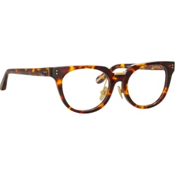Linda Farrow - Delphine Cat Eye Optical Glasses in Tortoiseshell - LFL1323C2OPT - Eyewear - Avvenice^ Sunglasses