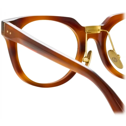 Linda Farrow - Delphine Cat Eye Optical Glasses in Horn - LFL1323C3OPT - Eyewear - Avvenice^ Sunglasses