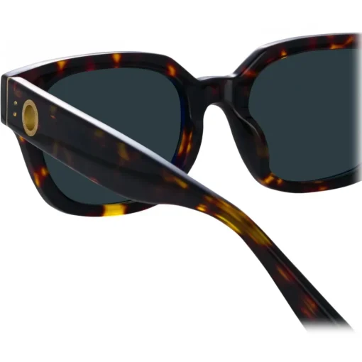 Linda Farrow - Deni D-Frame Sunglasses in Tortoiseshell - LFL1243C2SUN - Eyewear - Avvenice^ Sunglasses