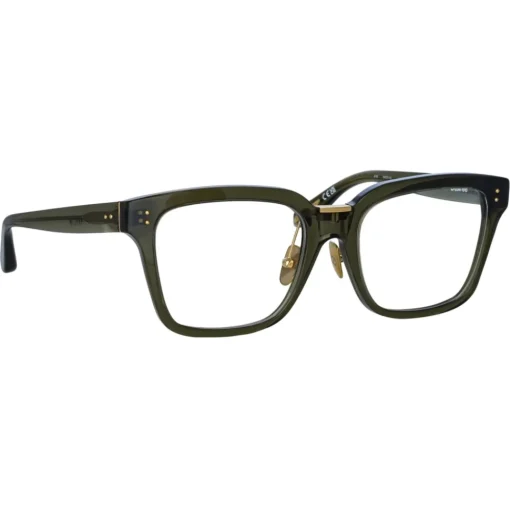 Linda Farrow - Desiree D-Frame Optical Glasses in Green - LFL1322C7OPT - Eyewear - Avvenice