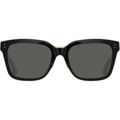 Linda Farrow - Desiree D-Frame Sunglasses in Green - LFL1322C6SUN - Eyewear - Avvenice