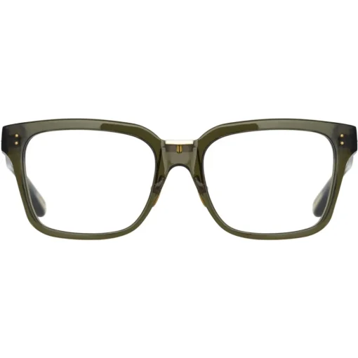Linda Farrow - Desiree D-Frame Optical Glasses in Green - LFL1322C7OPT - Eyewear - Avvenice