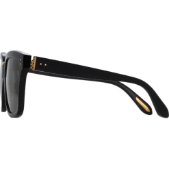 Linda Farrow - Desiree D-Frame Sunglasses in Green - LFL1322C6SUN - Eyewear - Avvenice