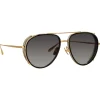 Linda Farrow - Dimitri Aviator Sunglasses in Matt Nickel - LFL1362C1SUN - Eyewear - Avvenice^ Sunglasses