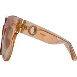 Linda Farrow - Dinah Cat Eye Sunglasses in Yellow Gold - LFL1422C3SUN - Eyewear - Avvenice