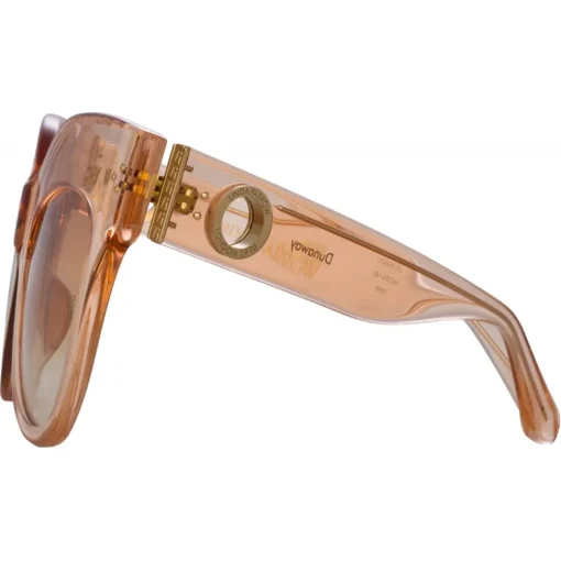 Linda Farrow - Dinah Cat Eye Sunglasses in Yellow Gold - LFL1422C3SUN - Eyewear - Avvenice