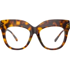 Linda Farrow - Dunaway Oversized Optical Glasses in Tortoiseshell - LFLC1049C15OPT - Eyewear - Avvenice^ Sunglasses
